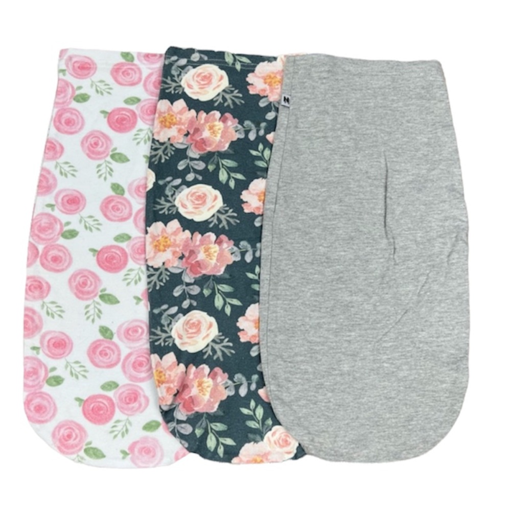 Floral Baby Girl Swaddle Sacks 3 Piece Bundle